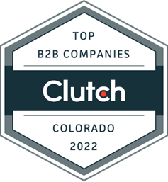 Badge award that Most Programming is a top b2b company in Colorado 2022  