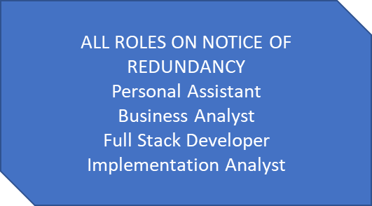 All roles of notice of redundancy