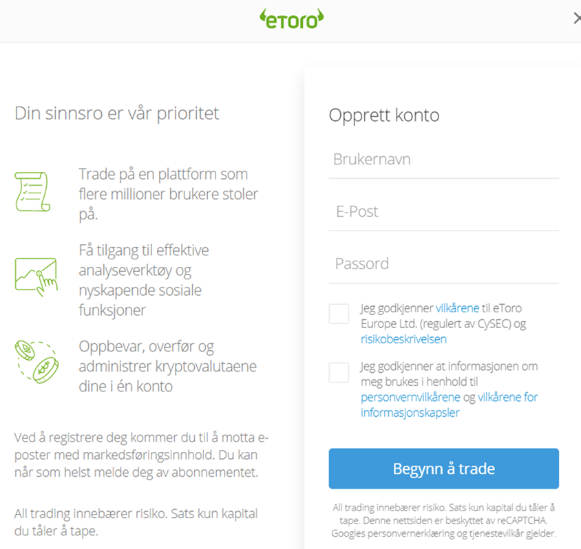 opprett konto hos etoro