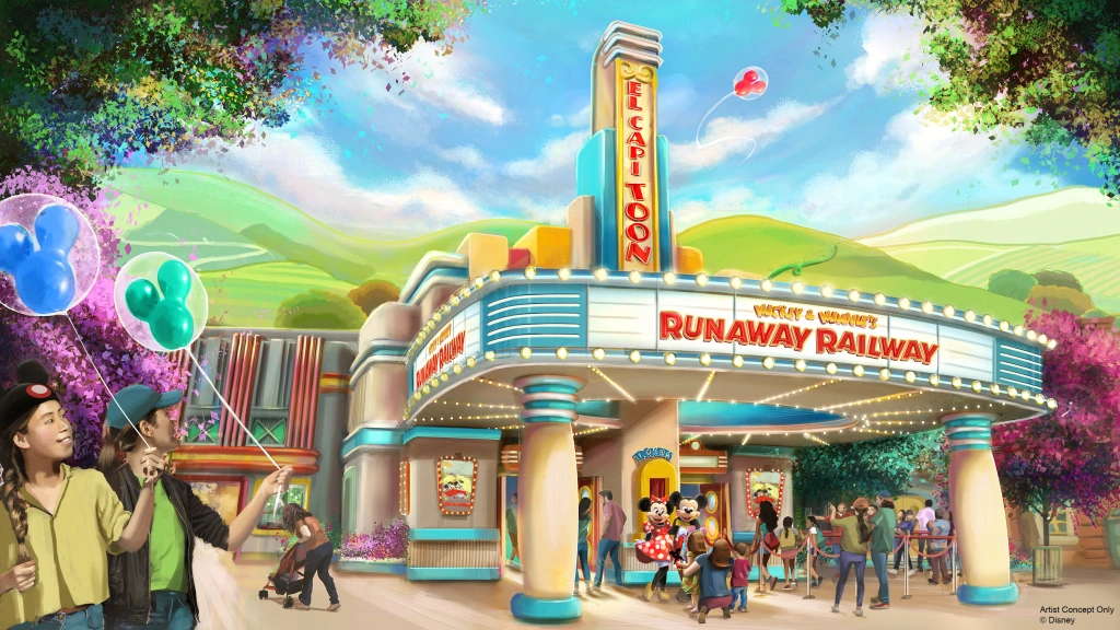 Concept Art for Disneyland Park's Mickey & Minnie's Runaway Railway