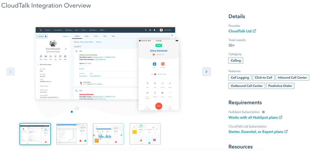 cloudtalk hubspot integration