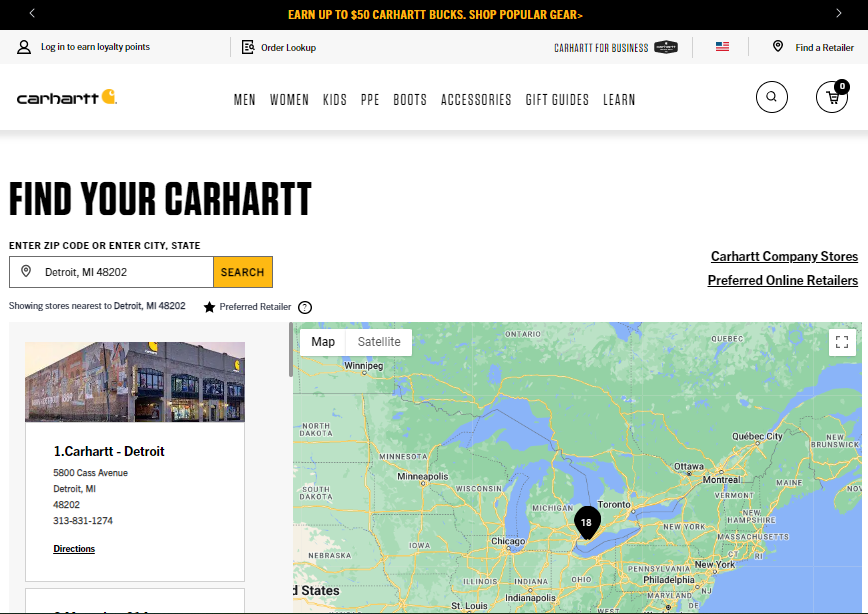 Carhartt Store near me
