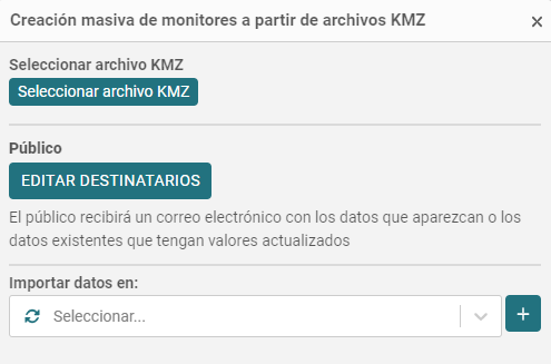 Carga de archivos KMZ en iO