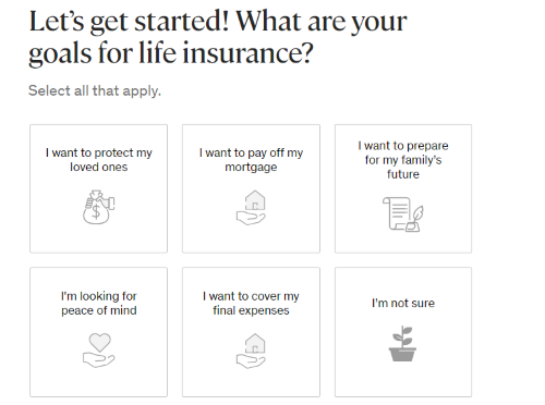 When members apply for Ethos life insurance, their overall goals are considered. 
