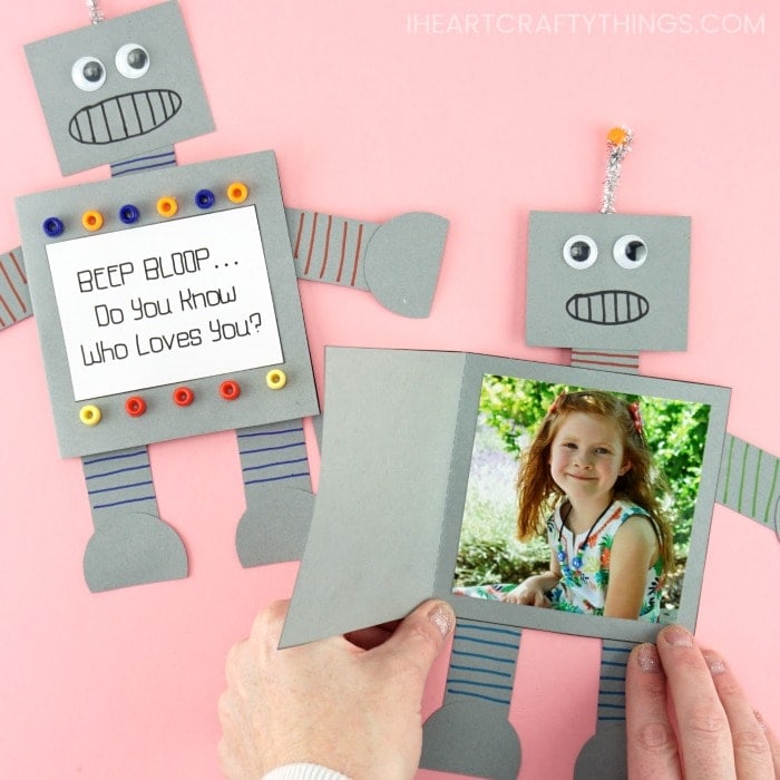 father's day robot card 