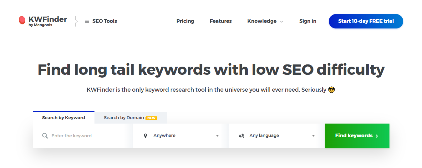 This is where KWFinder comes in.