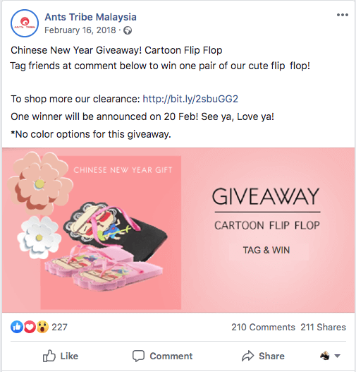 Ants Tribe Malaysia Facebook Post Chinese New Year Giveaway
