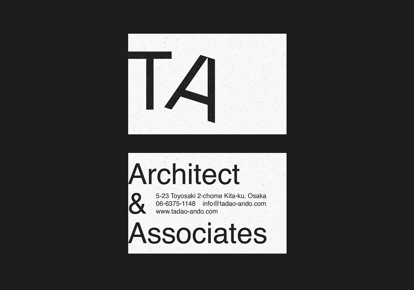 Tadao Ando architecture branding  identity Website card logo typography   design