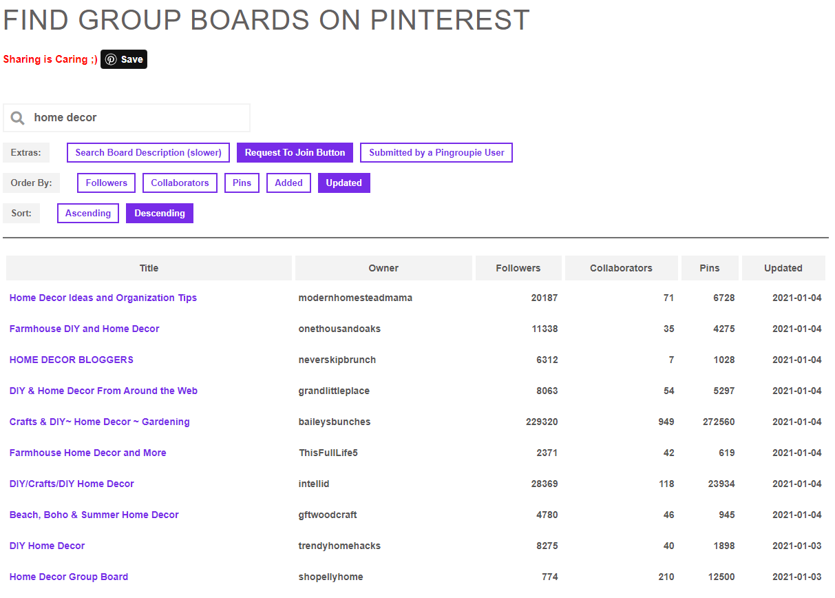 pinterest group boards for bloggers
