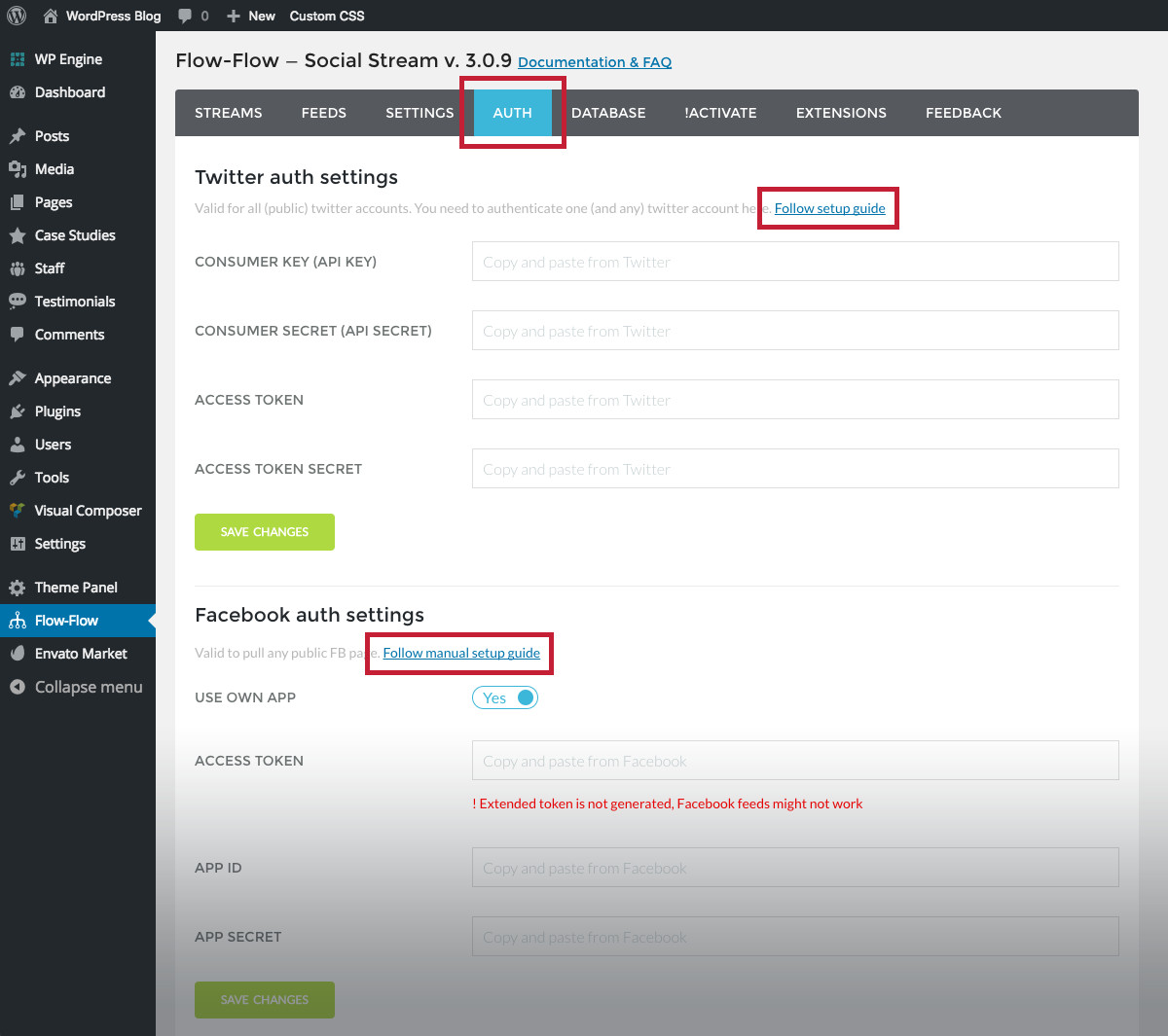 Flow Flow Feed Autorizações