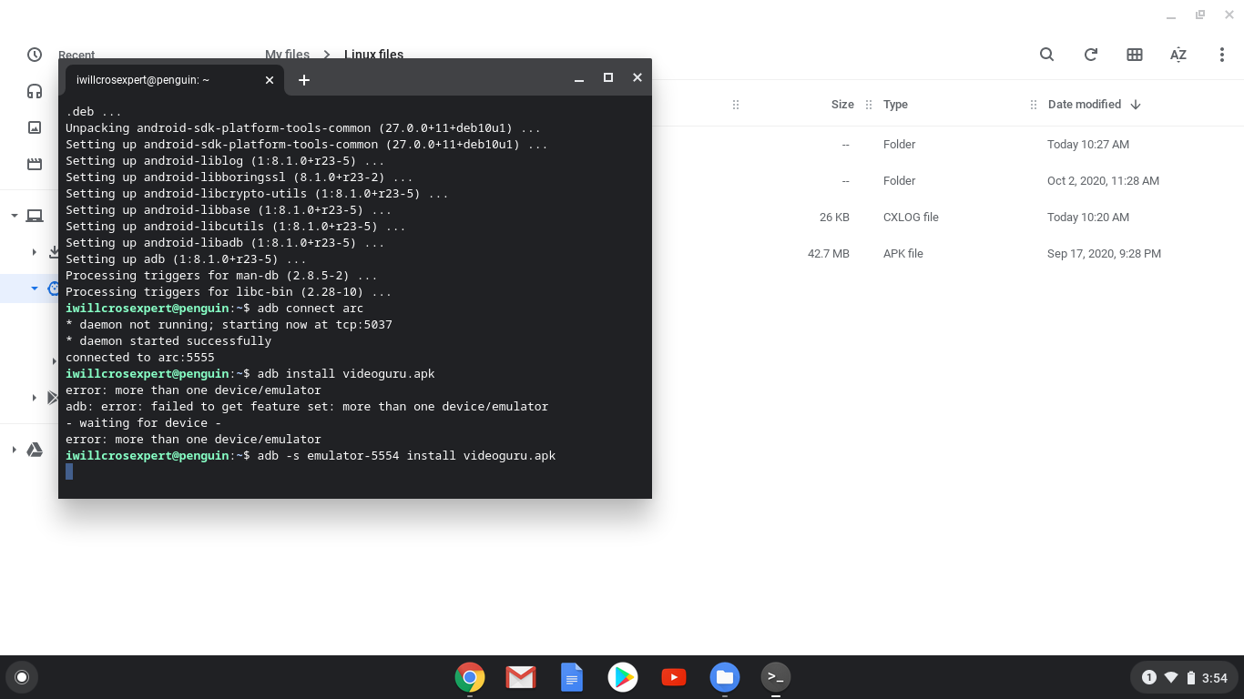 linux emulator enable debugging