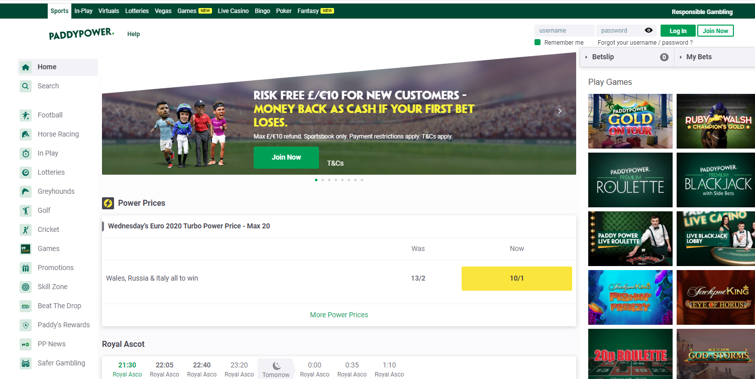 Paddy Power Betting Sites