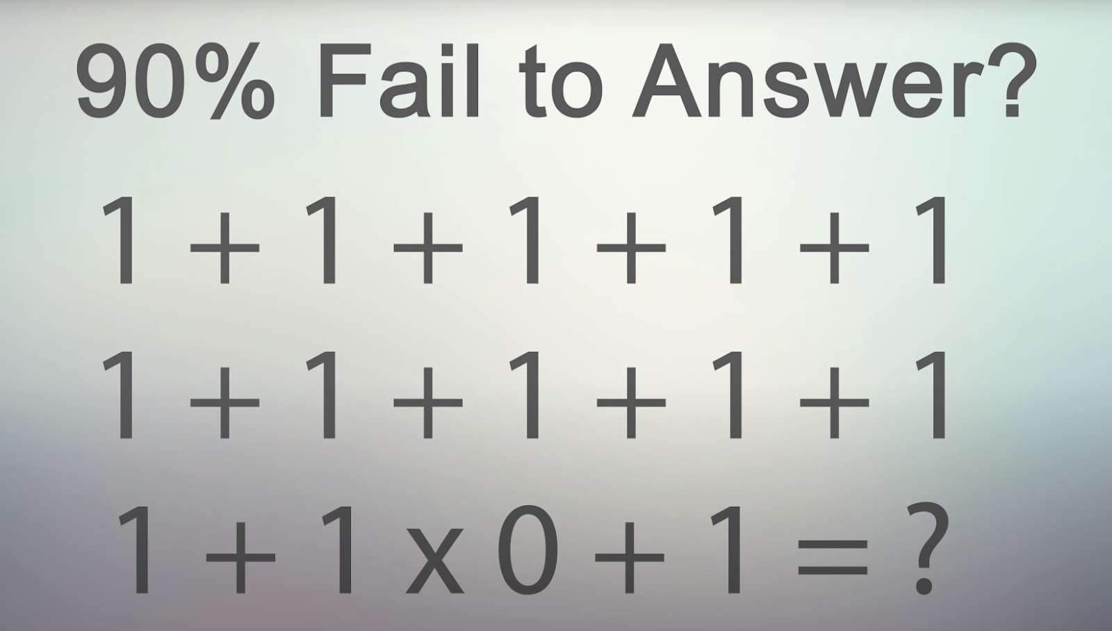 Learn Why Only 5% Of People Can Pass These Basic Tests