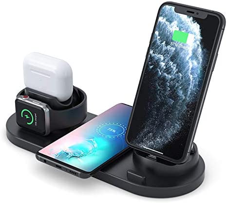 Wireless charging station dock 6 in 1
