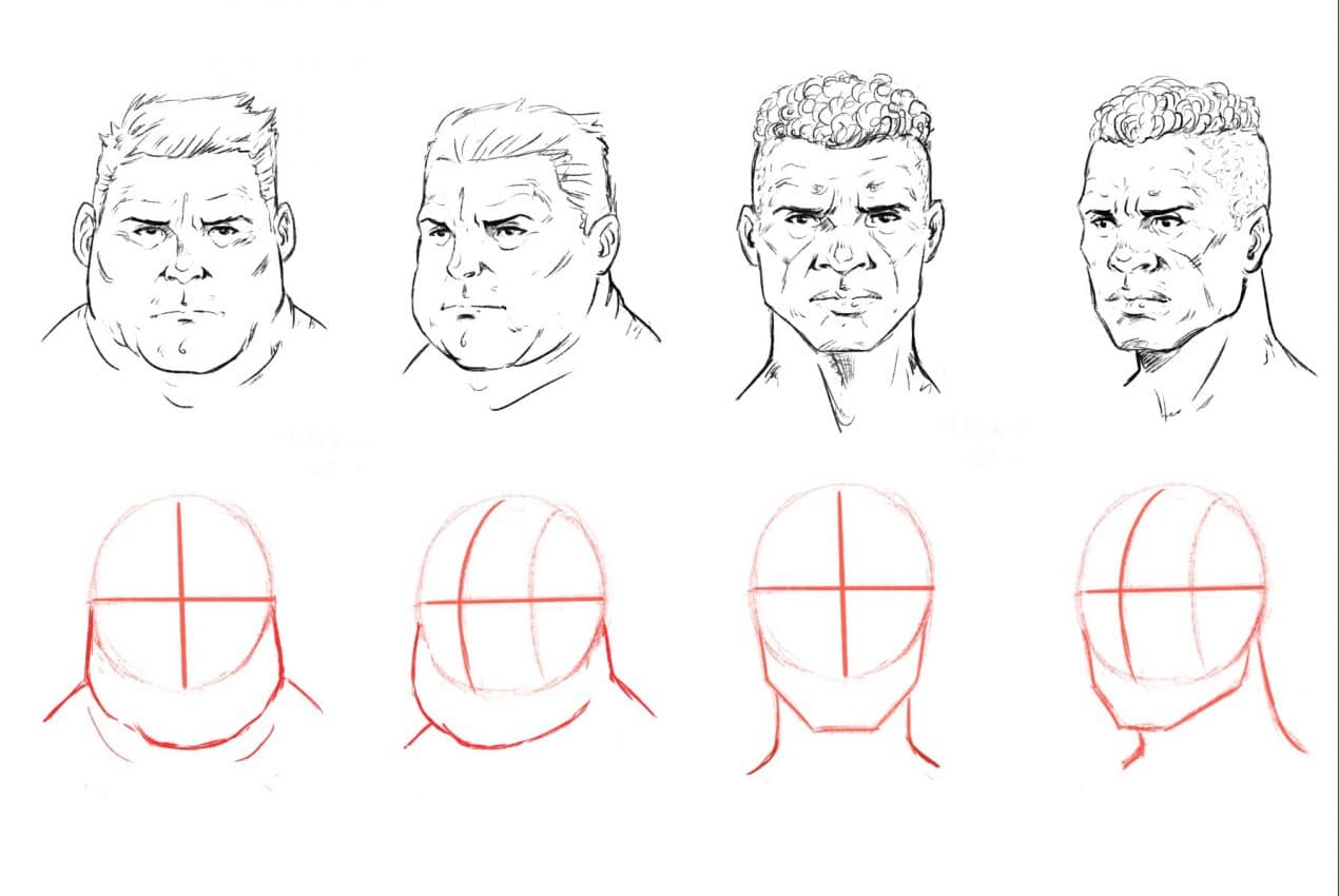 Картинки как нарисовать голову. Рисование мужской головы. Пошаговый рисунок головы. Рисование лица человека. Пошаговое рисование головы человека.