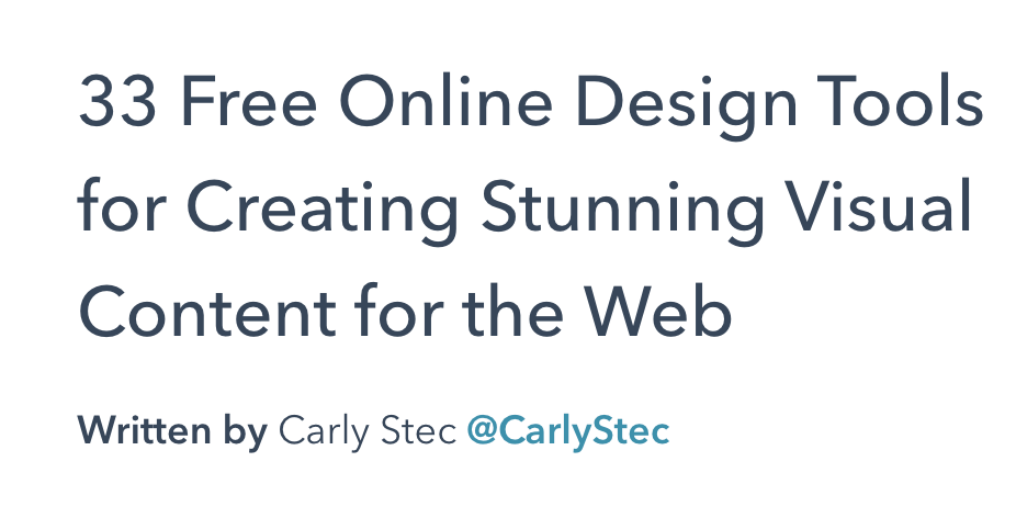 Preview of Carly Stec article on Hubspot Blog