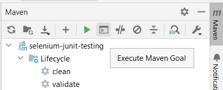 execute maven goal