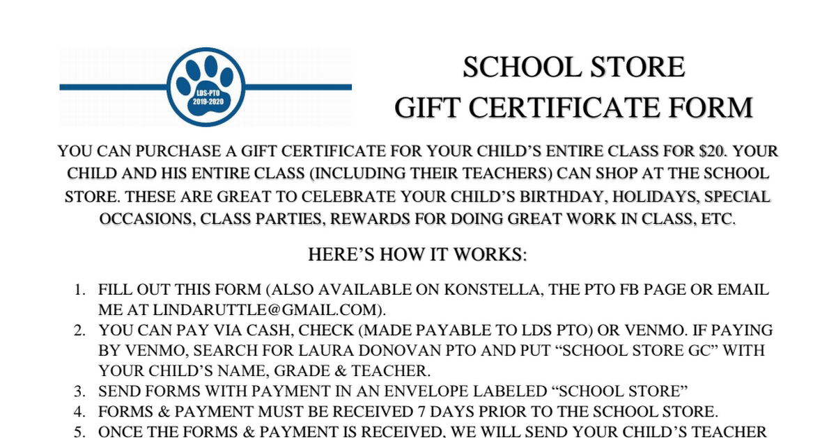 School Store Gift Certificate Form.pdf