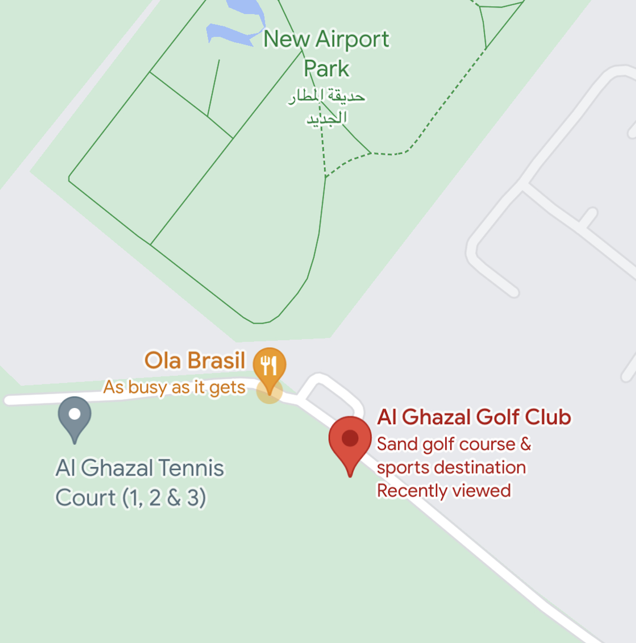 Al Ghazal Golf Club location in google maps 