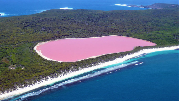 Lago Hillier na Austrália