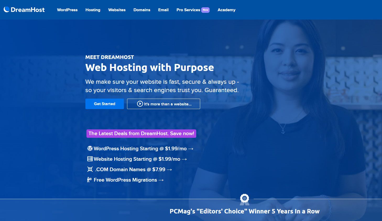 DreamHost sign up page