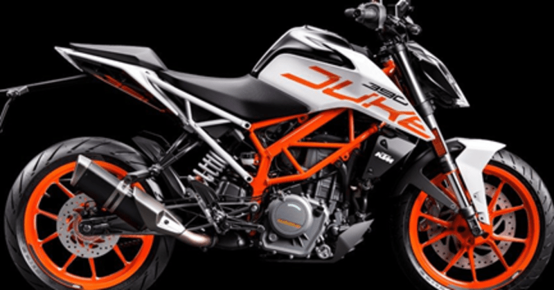 Powerful KTM 390 Duke motorcycle with striking orange design