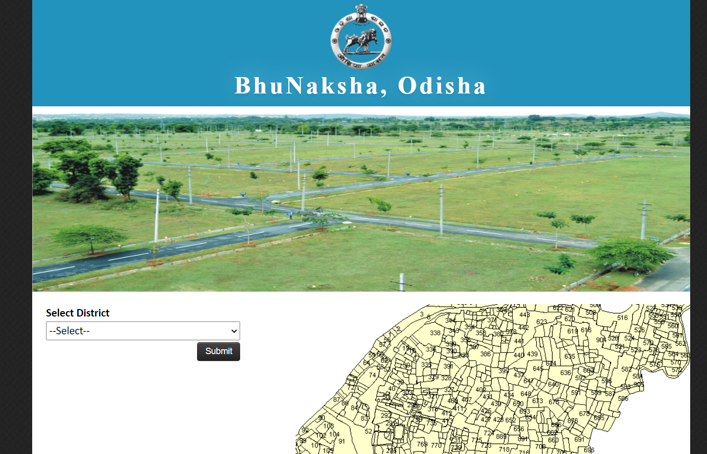 Bhulekh Odisha Map view
