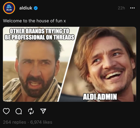 @aldiuk thread post on the tone of voice for the new app