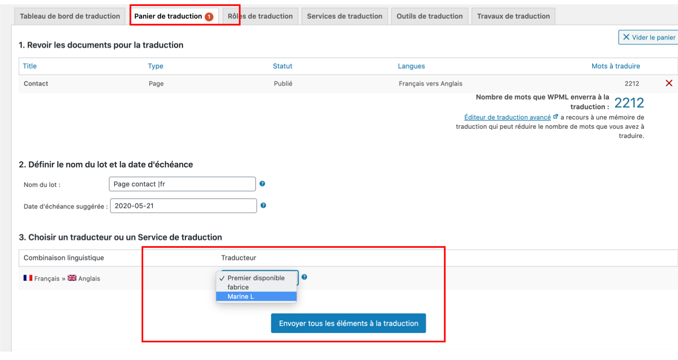 choisir le traducteur wpml