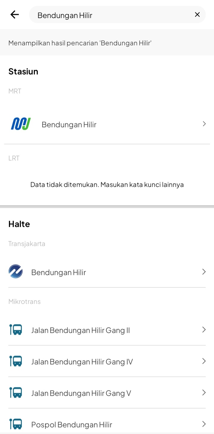 Fitur Transportasi Publik di JAKI