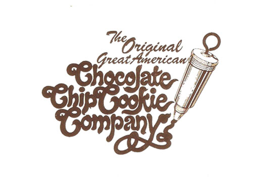 Logotipo de la empresa de galletas con chispas de chocolate