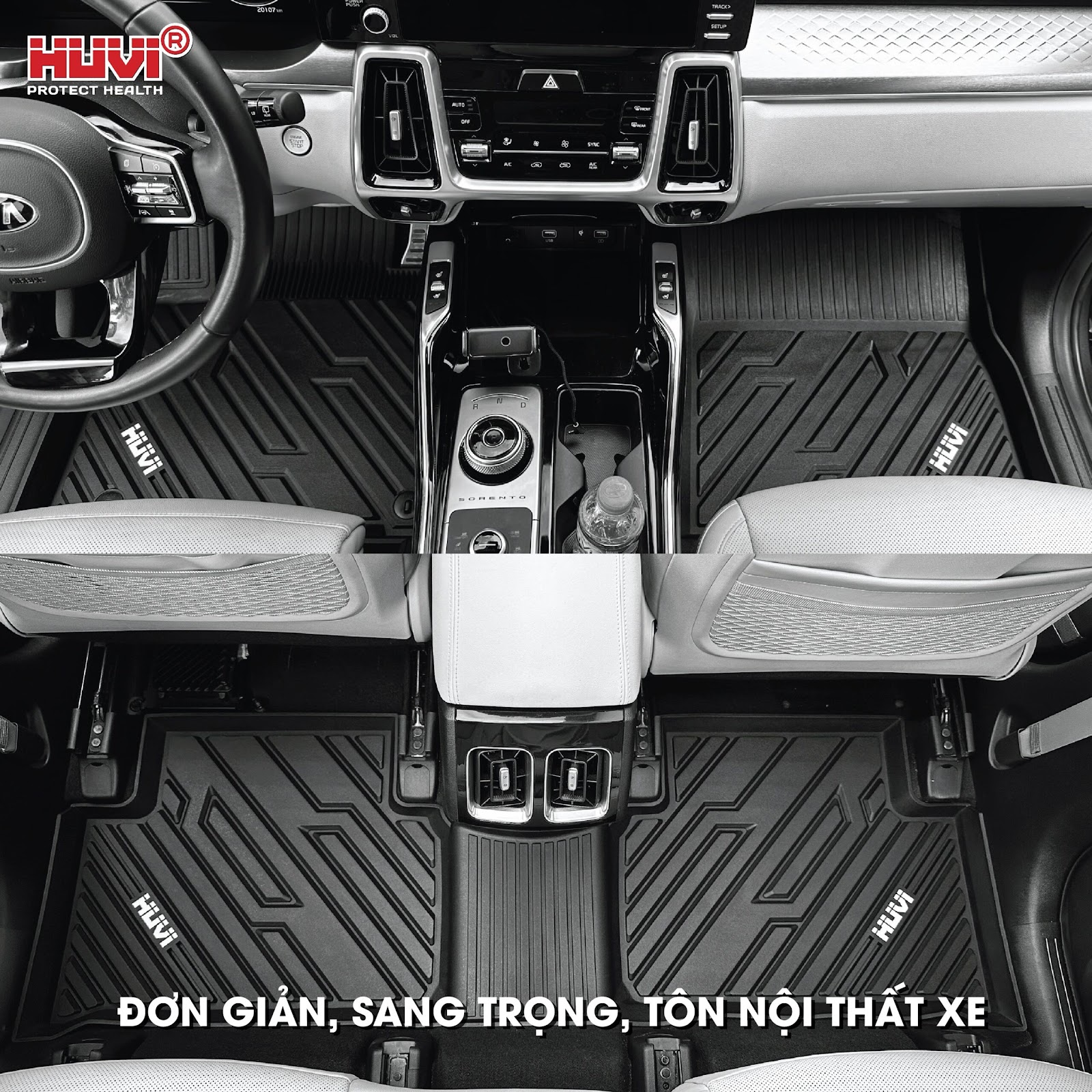 Thảm lót sàn nhựa TPE nguyên sinh tăng tính thẩm mỹ.