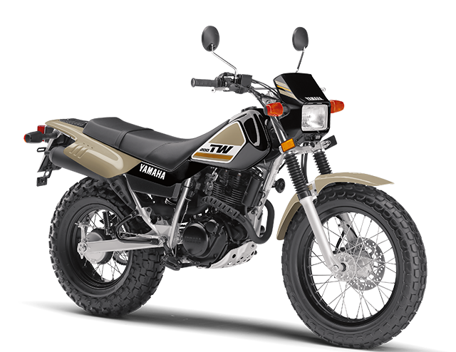 2023 Yamaha TW200 Dual Sport Bike - Tan and Black Edition