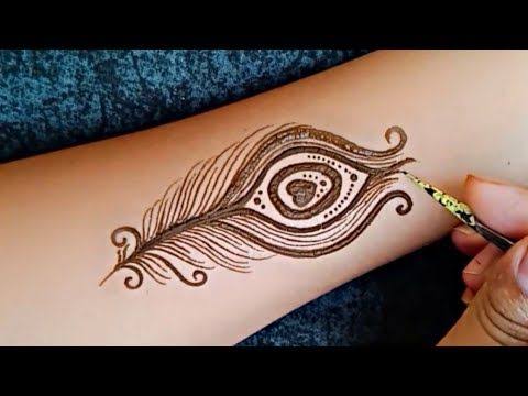 Feather Mehndi Design For Kids