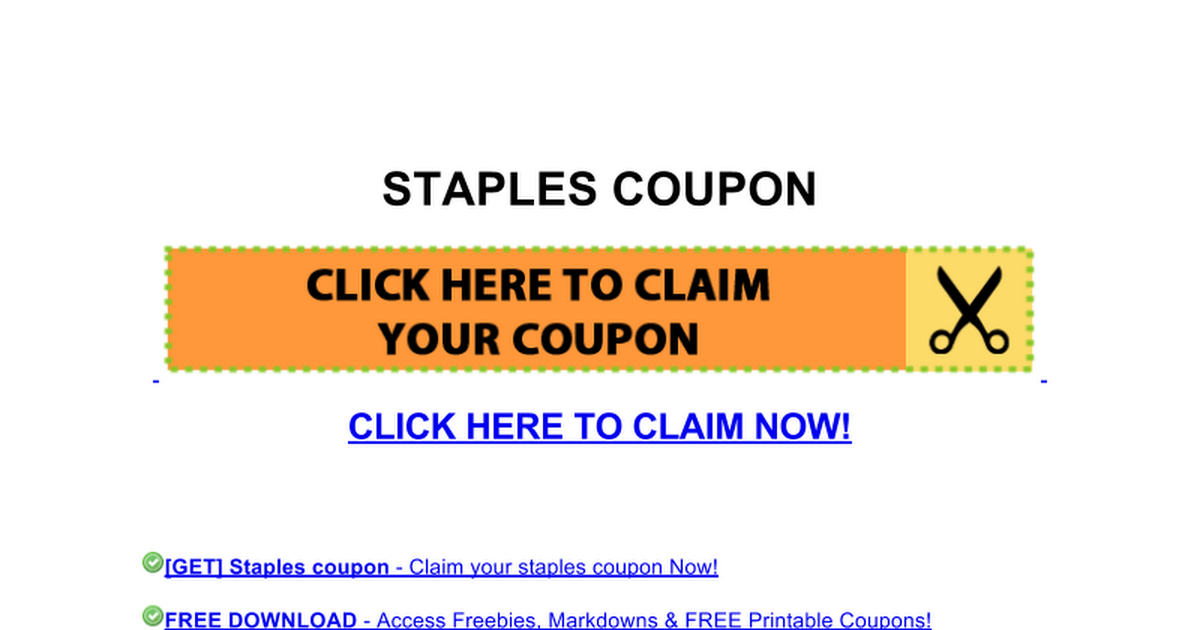 staples coupon Google Docs