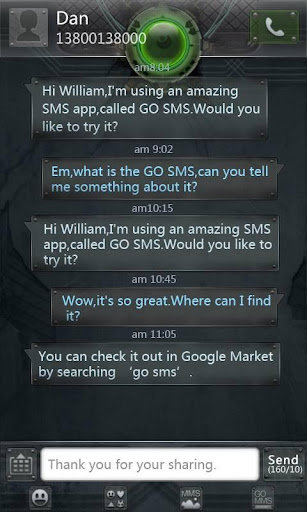 GO SMS Pro Steel Ring Theme apk