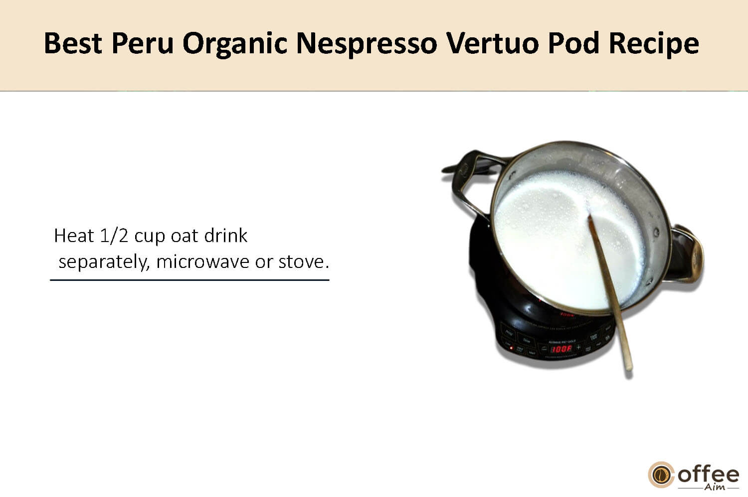 In this image, I elucidate the preparation instructions for crafting the finest Peru Organic Nespresso Vertuo coffee pod.