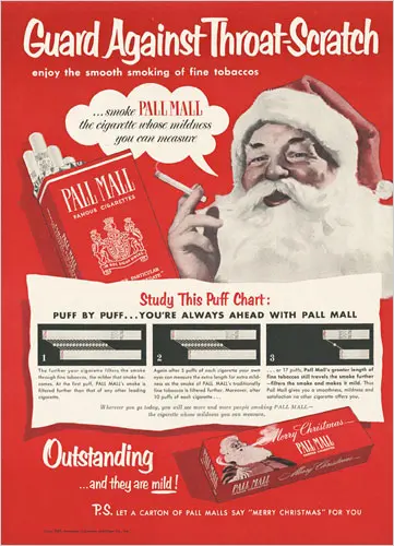 Healthcare ads - old ad with santa
