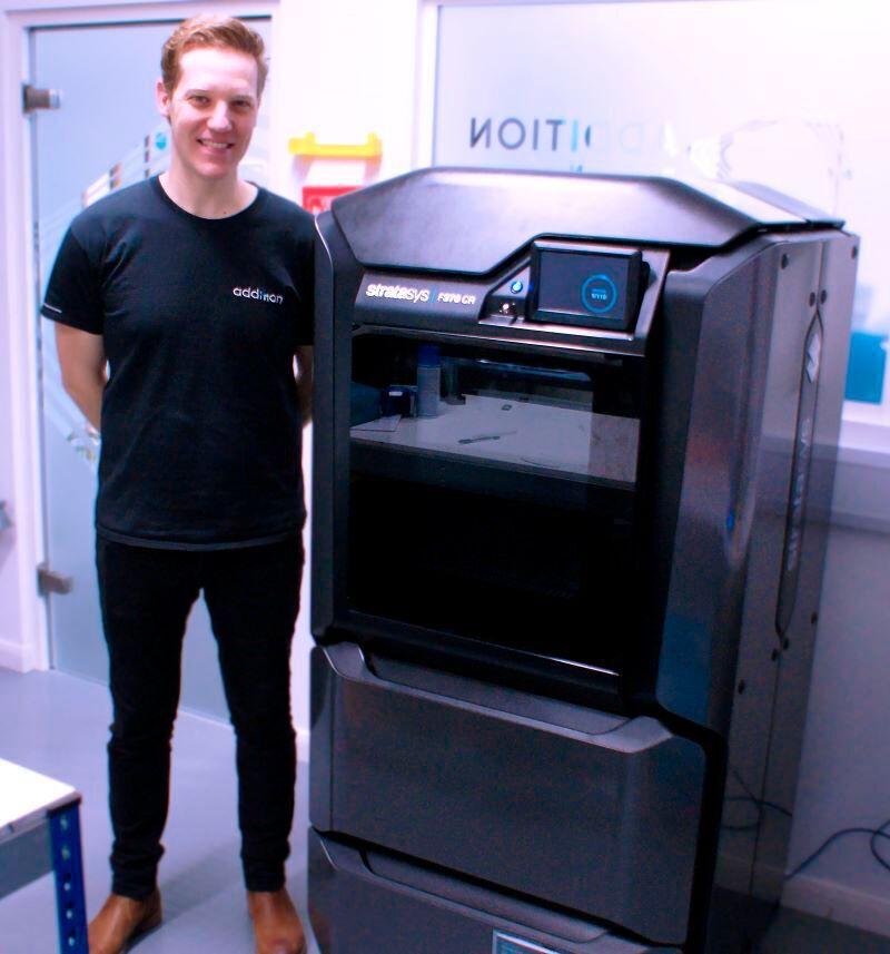 Tom Fripp with the new Stratasys F370 CR FDM Composite Printer