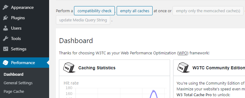 W3 Total Cache Setting