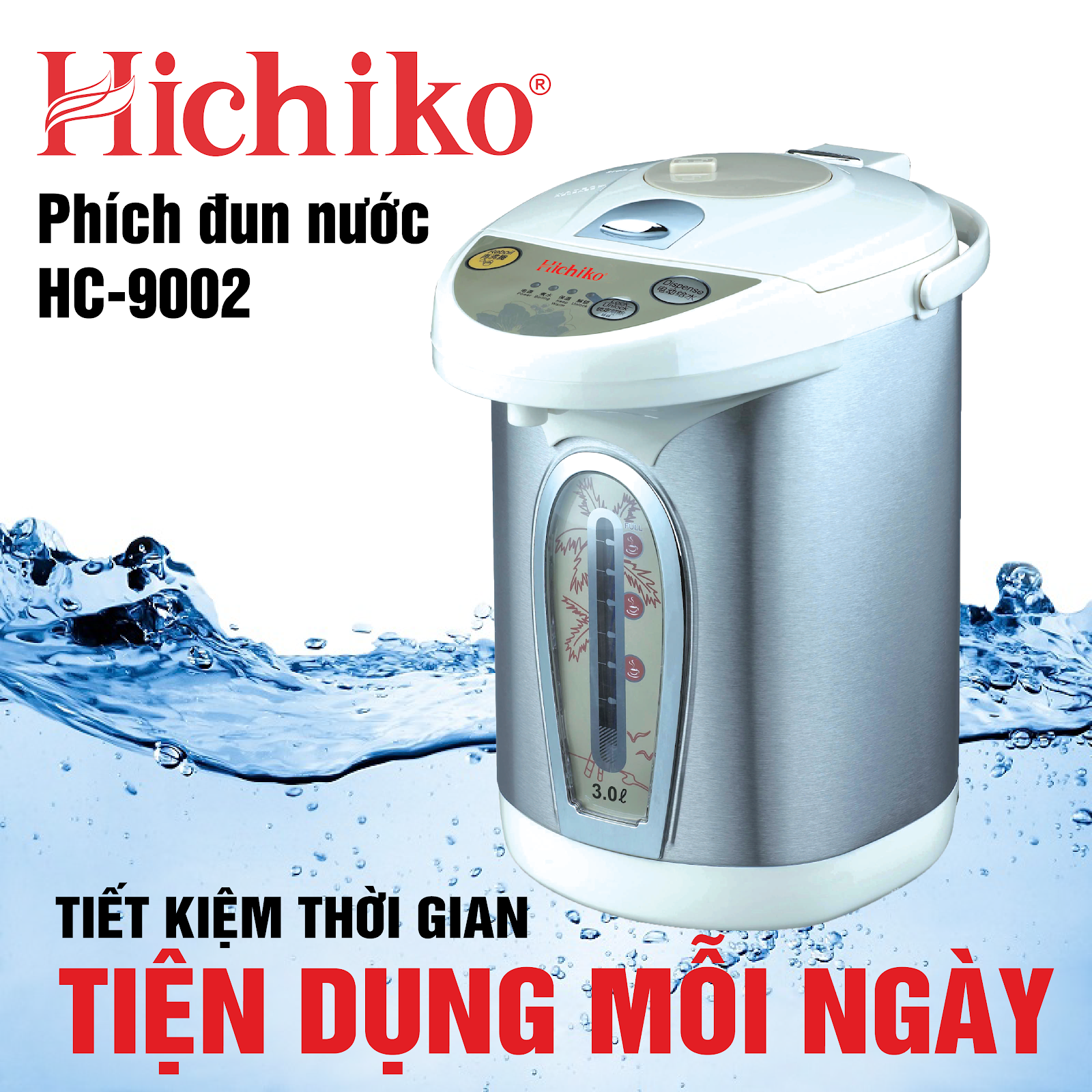 Phích đun nước Hichiko HC-9002 (Ảnh 1)