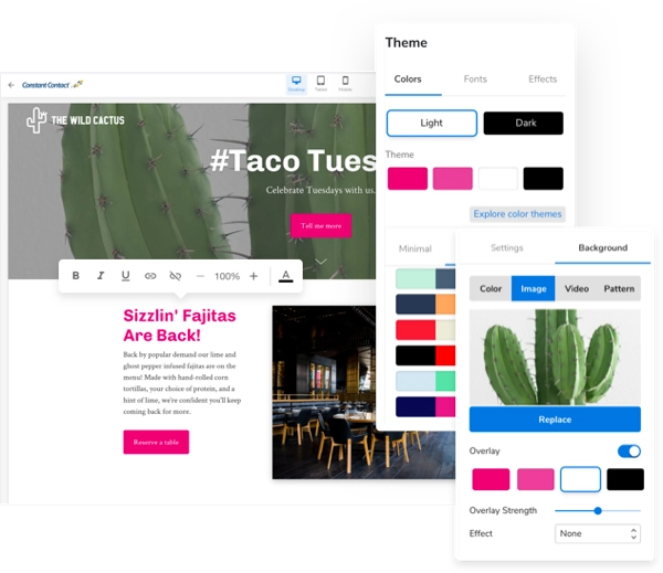 Web.com website design options preview