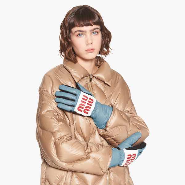 MIU MIU Nappa leather gloves $695