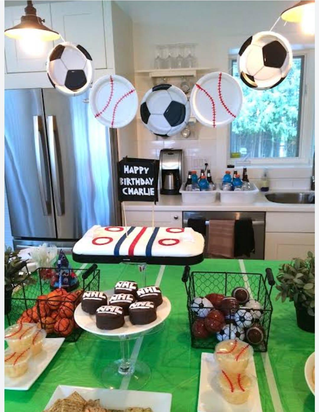 Sports themed birthday party