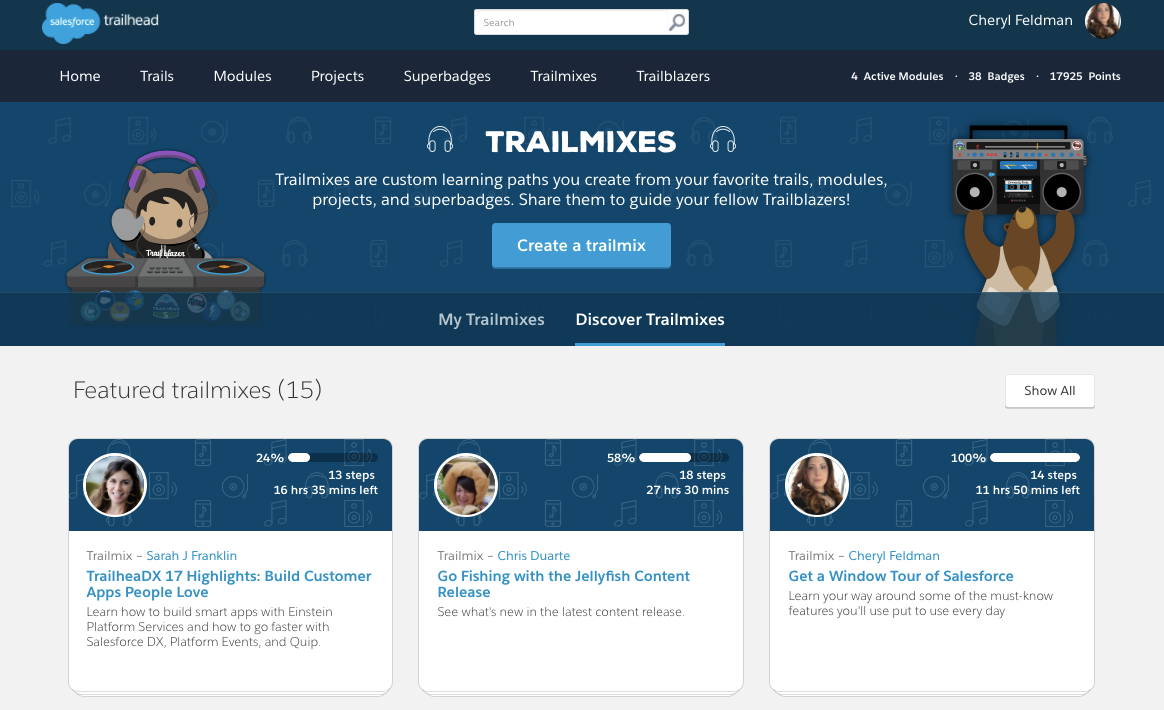 Record Scratch—Introducing New Trailhead Trailmix, Custom Paths for Your  Learning Journey - Salesforce Blog