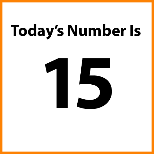 Today's number is 15.
