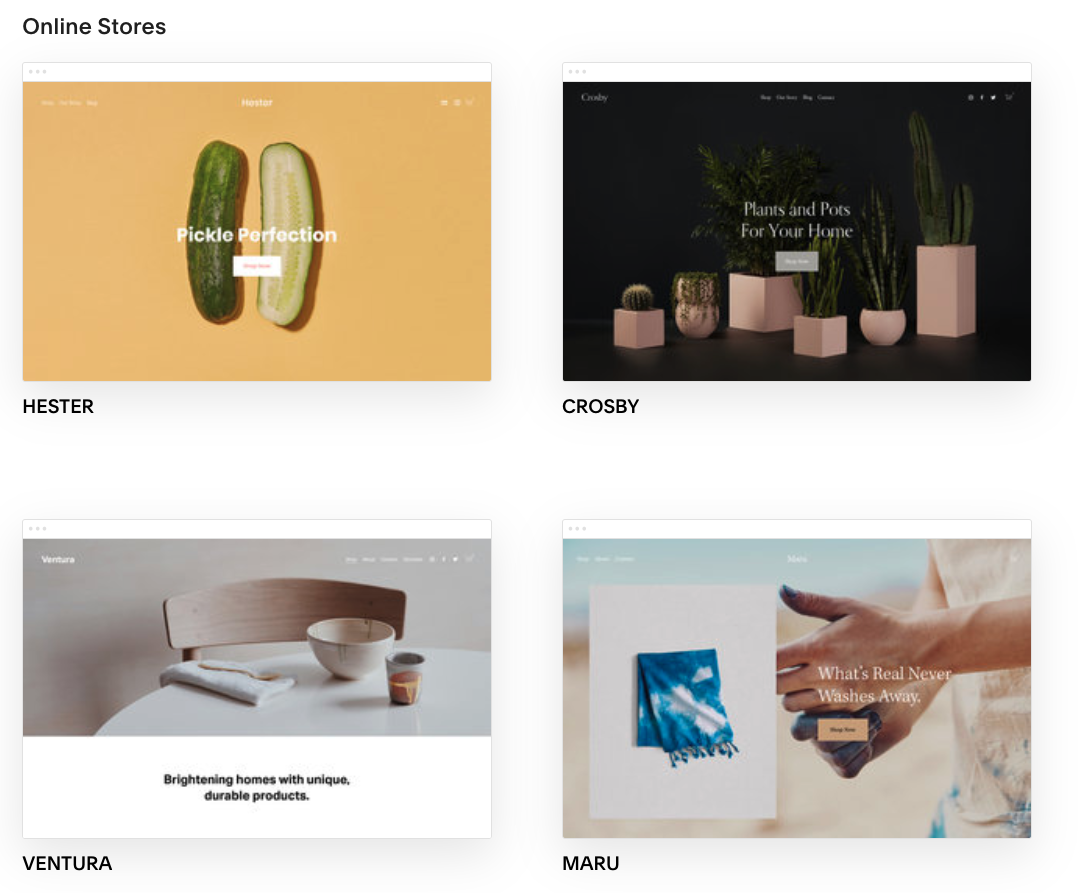 Squarespace Ecommerce Themes