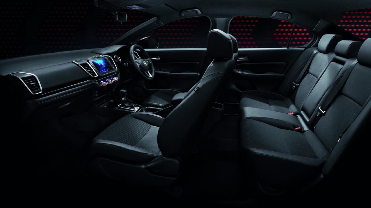 The interior inside Honda City 2020 is spacious with luxurious black