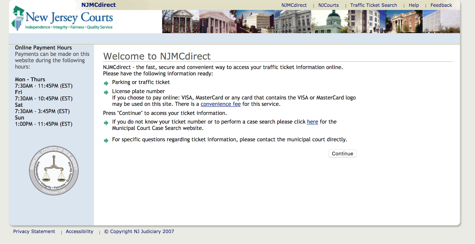 NJMCdirect homepage