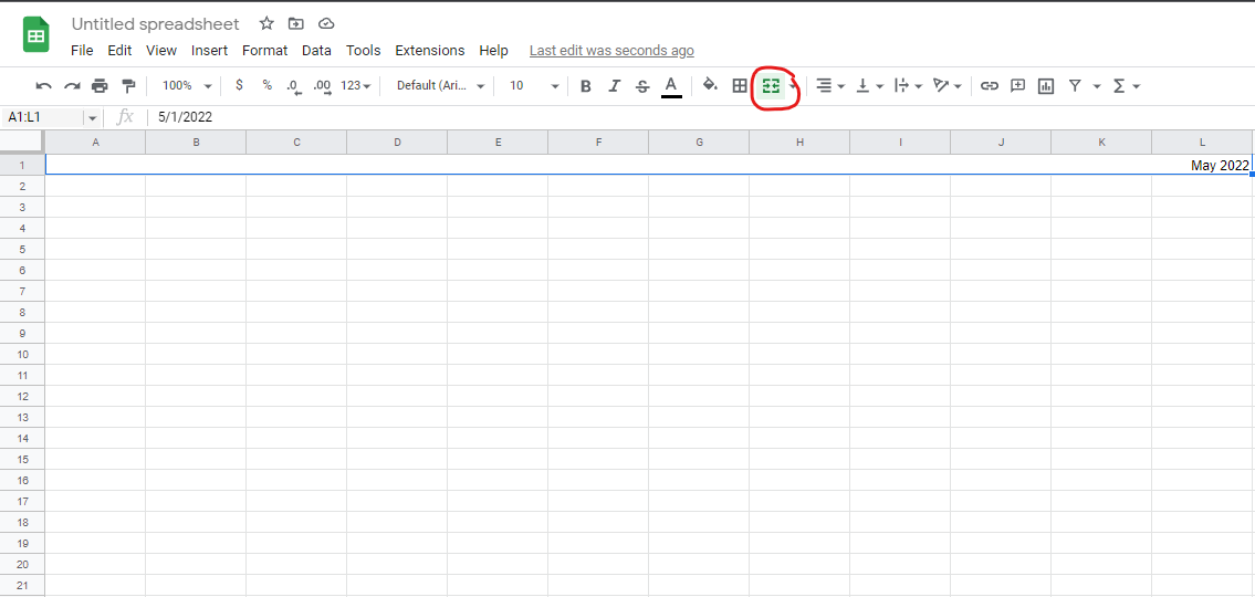 Creation of a Social media calendar in google sheets